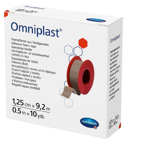 Пластир фіксуючий текстильний Omniplast® 1,25см х 9,2м 1шт